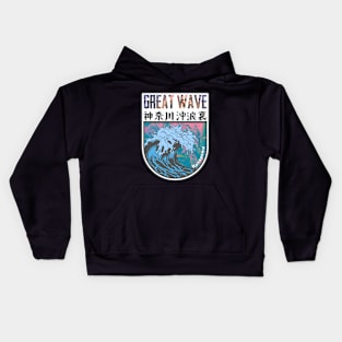 Great Wave off Aesthetic Kids Hoodie